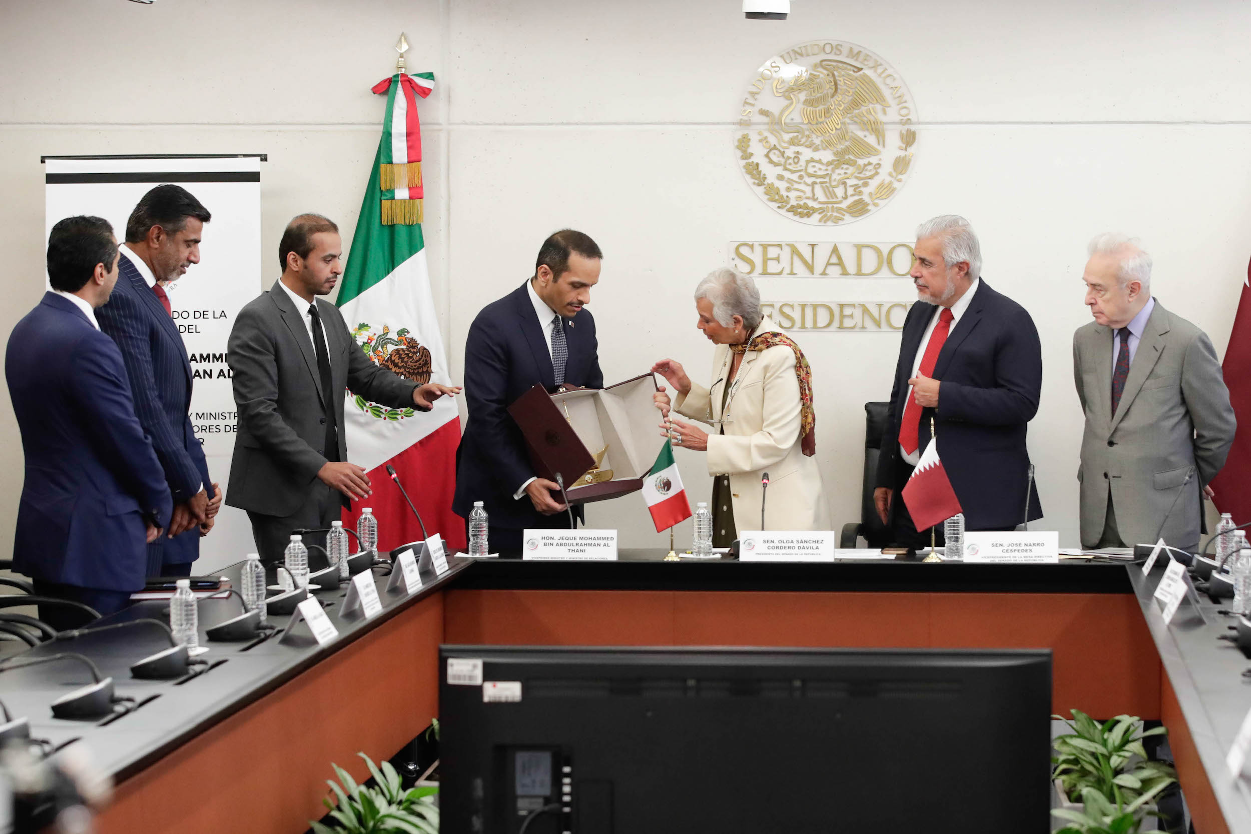 Recibe Senado visita del Viceprimer ministro de Qatar 
