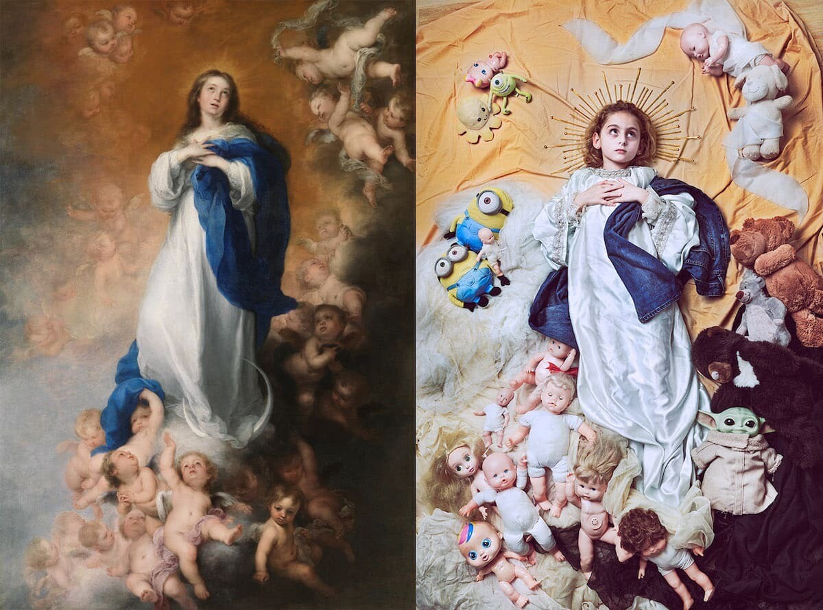 El fotógrafo Biel Grimalt y su hija Valentina recrean grandes obras de la pintura