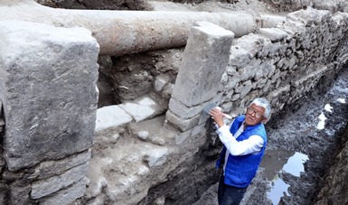 Hallan muro novohispano bien preservado en La Lagunilla, en la CDMX