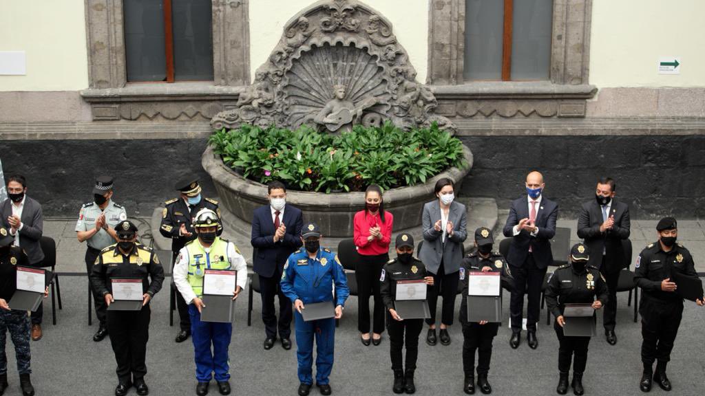 Reconoce Jefa de Gobierno a policías de la Ciudad de México por su destacada labor y profesionalismo