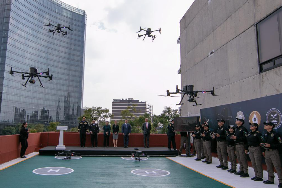 Presenta Gobierno capitalino Unidad Especializada en Inteligencia e Investigación con Aeronaves no Tripuladas “Águila”