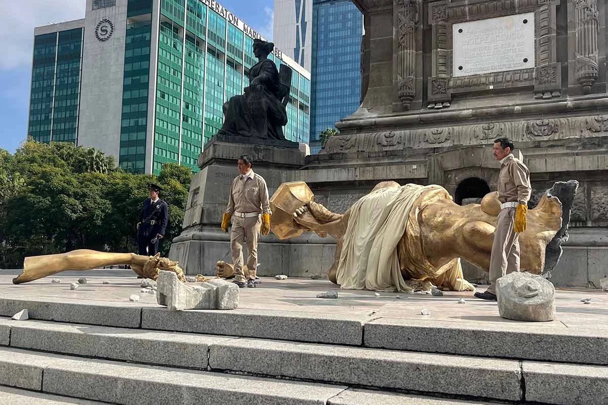Filmación genera alarma en CDMX por supuesta caída del Ángel de la Independencia