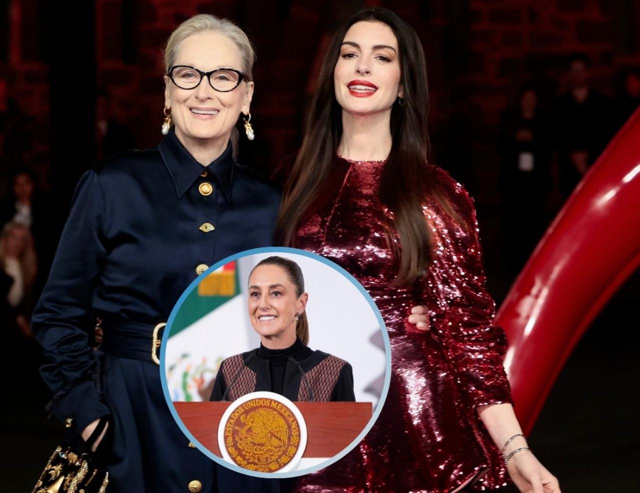 Meryl Streep elogia a la presidenta Sheinbaum durante su visita a México para promocionar El diablo viste a la moda 2
