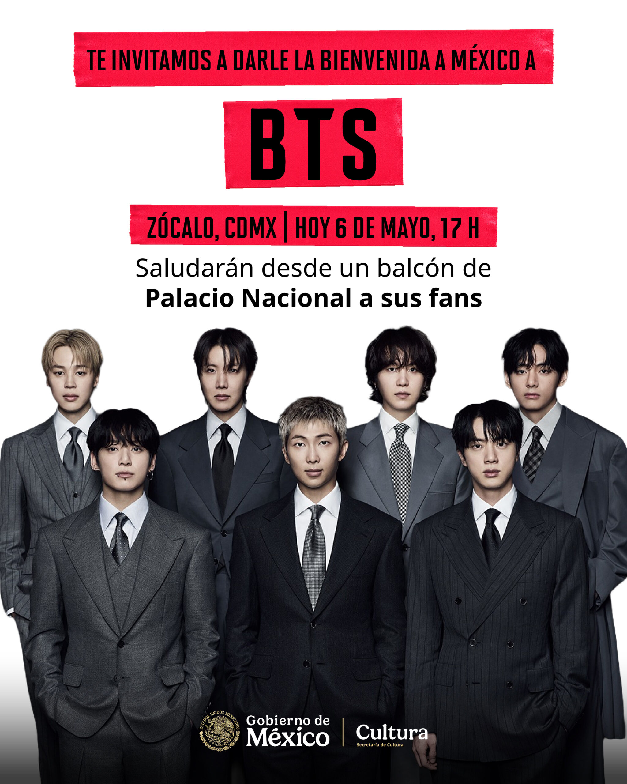 BTS SE REUNIRÁ CON SHEINBAUM EN PALACIO NACIONAL; ES UN GESTO DE AMISTAD MÉXICO-COREA