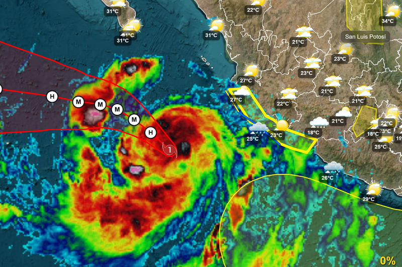 Rachel evoluciona a huracán categoría 1; cierran puertos del Pacífico