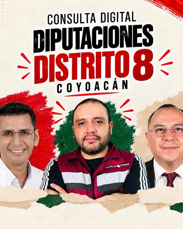 Gerardo Villanueva lidera preferencias en consulta por el Distrito 8 en Coyoacán